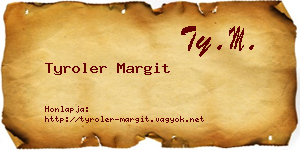 Tyroler Margit névjegykártya